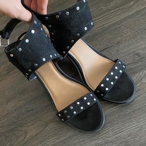 Dolce Vita Black Studded Heel Sandal Size 9.5